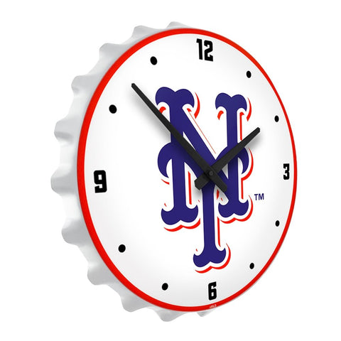 New York Mets: Logo - Bottle Cap Lighted Wall Clock - The Fan-Brand
