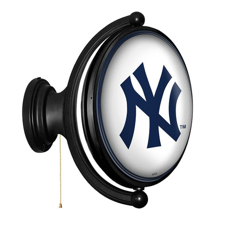New York Yankees: Original Oval Rotating Lighted Wall Sign - The Fan-Brand