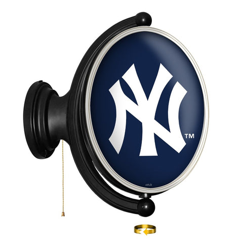 New York Yankees: Original Oval Rotating Lighted Wall Sign - The Fan-Brand