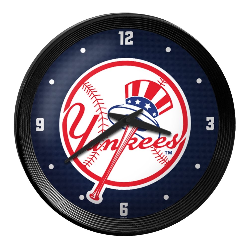 New York Yankees: Ribbed Frame Wall Clock - The Fan-Brand