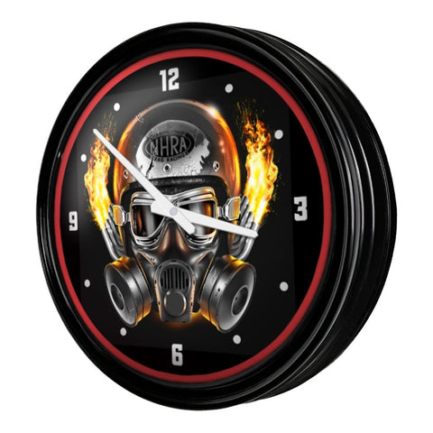 NHRA: Gas Mask - Retro Lighted Wall Clock - The Fan-Brand