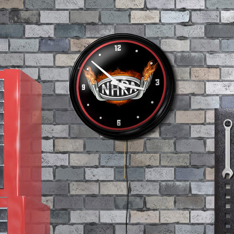 NHRA: Header Pipes - Retro Lighted Wall Clock - The Fan-Brand