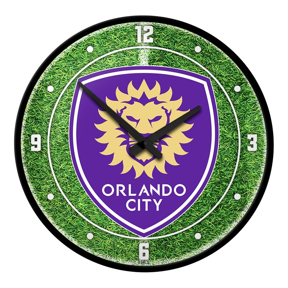 Orlando City Pitch Modern Disc Wall Clock The FanBrand