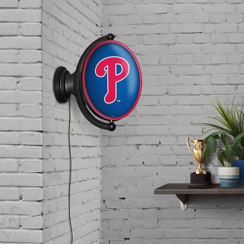 Philadelphia Phillies: Original Oval Rotating Lighted Wall Sign - The Fan-Brand