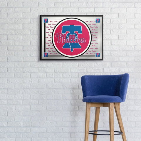 Philadelphia Phillies: Team Spirit - Framed Mirrored Wall Sign - The Fan-Brand