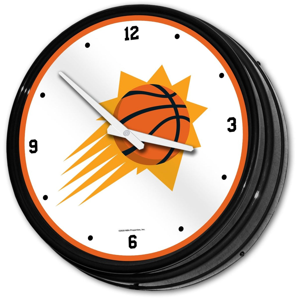 Phoenix Suns: Retro Lighted Wall Clock - The Fan-Brand