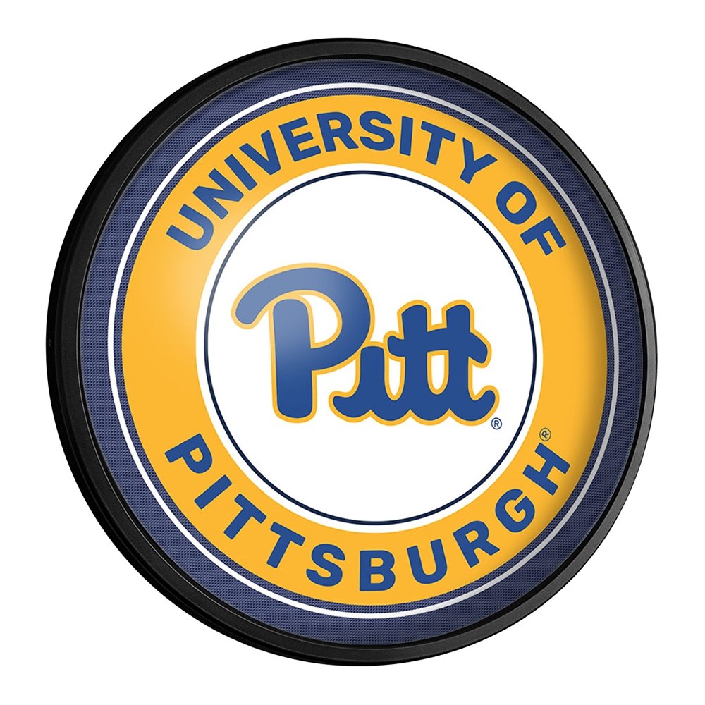 Pitt Panthers Round Slimline Lighted Wall Sign The FanBrand