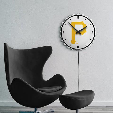 Pittsburgh Pirates: Logo - Bottle Cap Lighted Wall Clock - The Fan-Brand
