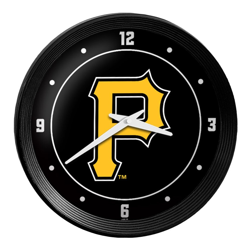 Pittsburgh Pirates: Logo - Ribbed Frame Wall Clock - The Fan-Brand
