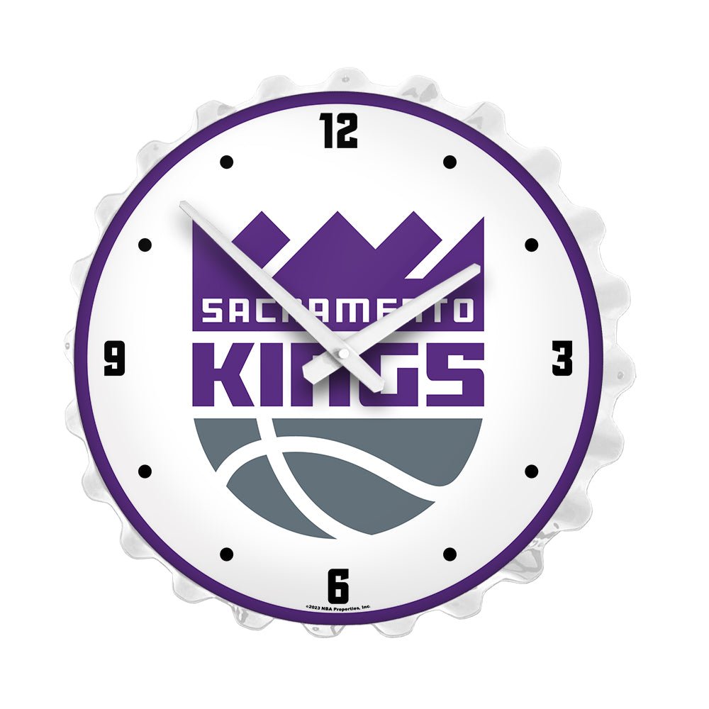 Sacramento Kings Bottle Cap Lighted Wall Clock The FanBrand