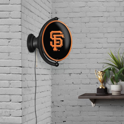 San Francisco Giants: Original Oval Rotating Lighted Wall Sign - The Fan-Brand