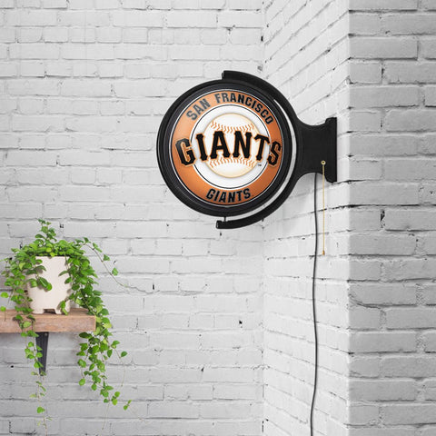 San Francisco Giants: Original Round Rotating Lighted Wall Sign - The Fan-Brand