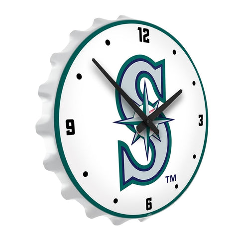 Seattle Mariners: Logo - Bottle Cap Lighted Wall Clock - The Fan-Brand