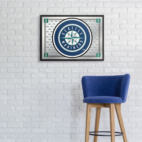 Seattle Mariners: Team Spirit - Framed Mirrored Wall Sign - The Fan-Brand