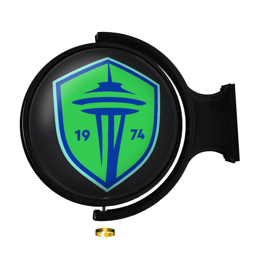 Seattle Sounders: Original Round Rotating Lighted Wall Sign - The Fan-Brand