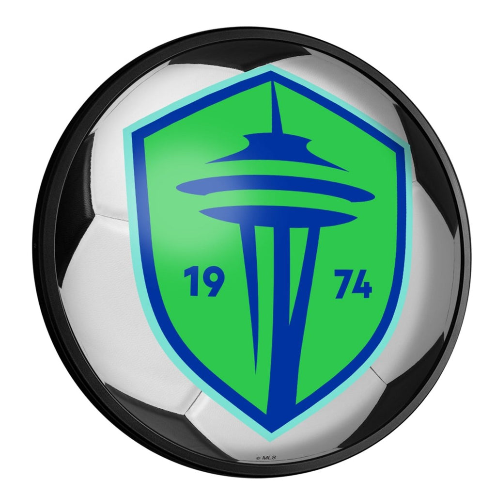 Seattle Sounders: Soccer - Round Slimline Lighted Wall Sign - The Fan-Brand