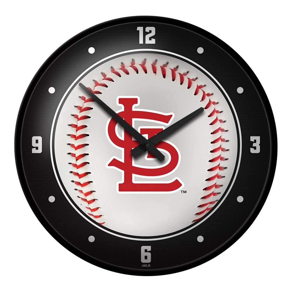 St. Louis Cardinals MLB Outdoor Illuminated Atomic Wall Clock Featuring A  Glass-Encased Face With Roman Numerals, Team Colors And Logo