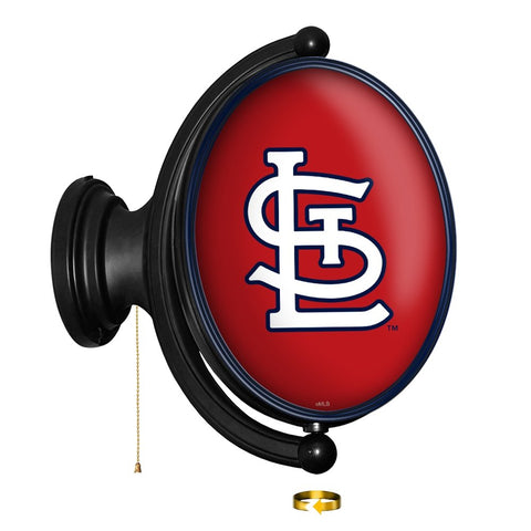 St. Louis Cardinals: Logo - Original Oval Rotating Lighted Wall Sign - The Fan-Brand