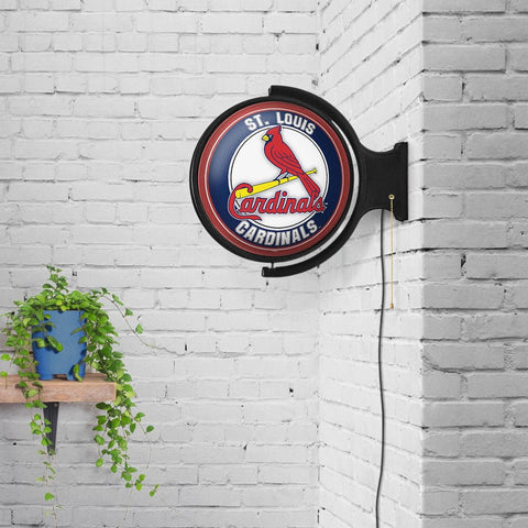 St. Louis Cardinals: Original Round Rotating Lighted Wall Sign - The Fan-Brand