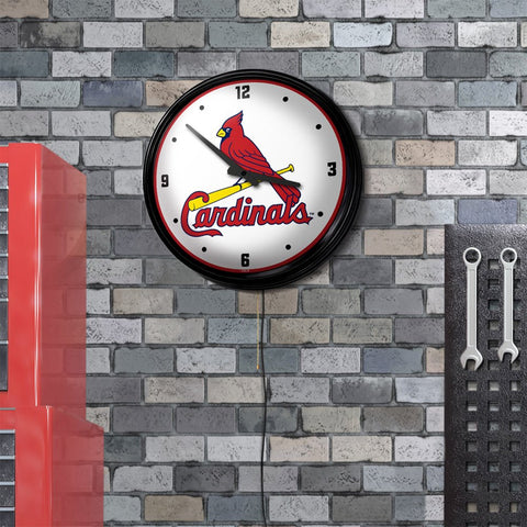 St. Louis Cardinals: Retro Lighted Wall Clock - The Fan-Brand