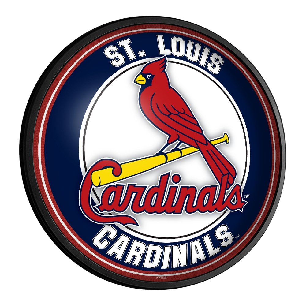 St. Louis Cardinals: Round Slimline Lighted Wall Sign - The Fan-Brand