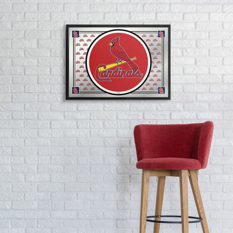 St. Louis Cardinals: Team Spirit - Framed Mirrored Wall Sign - The Fan-Brand