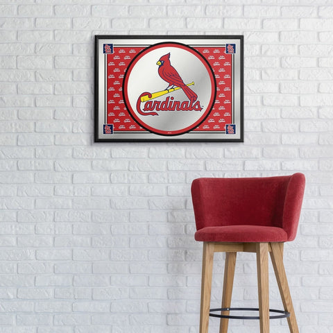 St. Louis Cardinals: Team Spirit - Framed Mirrored Wall Sign - The Fan-Brand