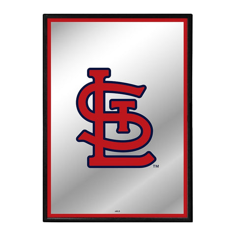 St. Louis Cardinals: Vertical Framed Mirrored Wall Sign - The Fan-Brand