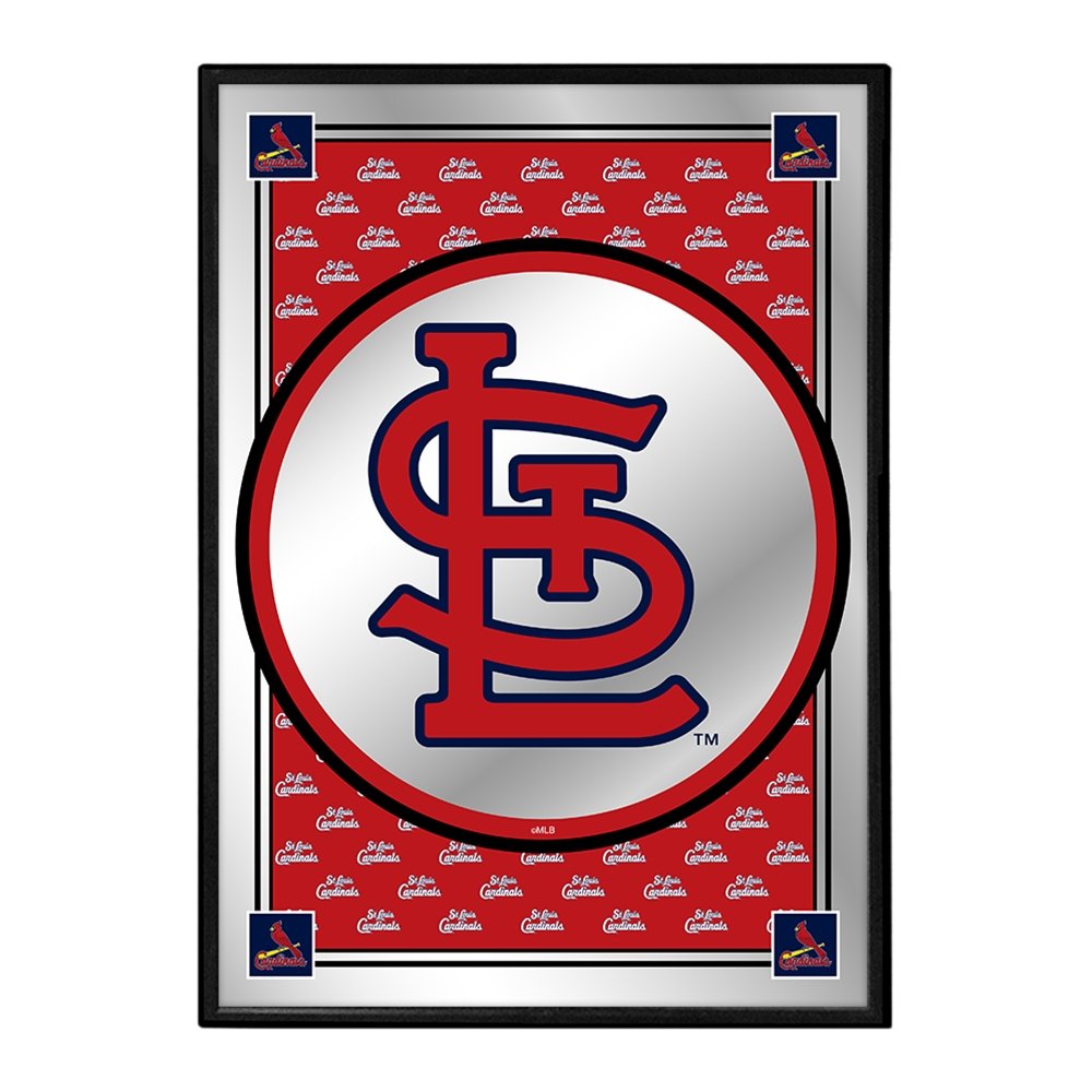 St. Louis Cardinals: Vertical Team Spirit - Framed Mirrored Wall Sign - The Fan-Brand