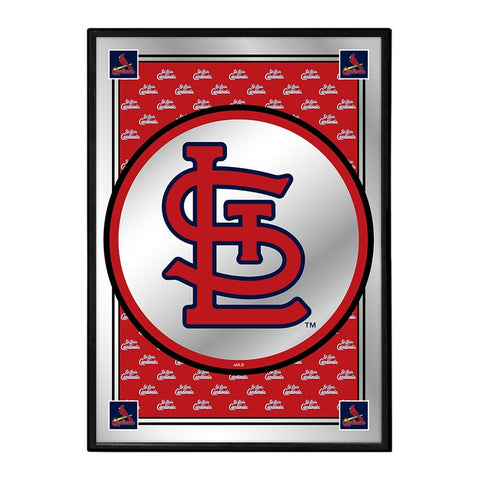 St. Louis Cardinals: Vertical Team Spirit - Framed Mirrored Wall Sign - The Fan-Brand