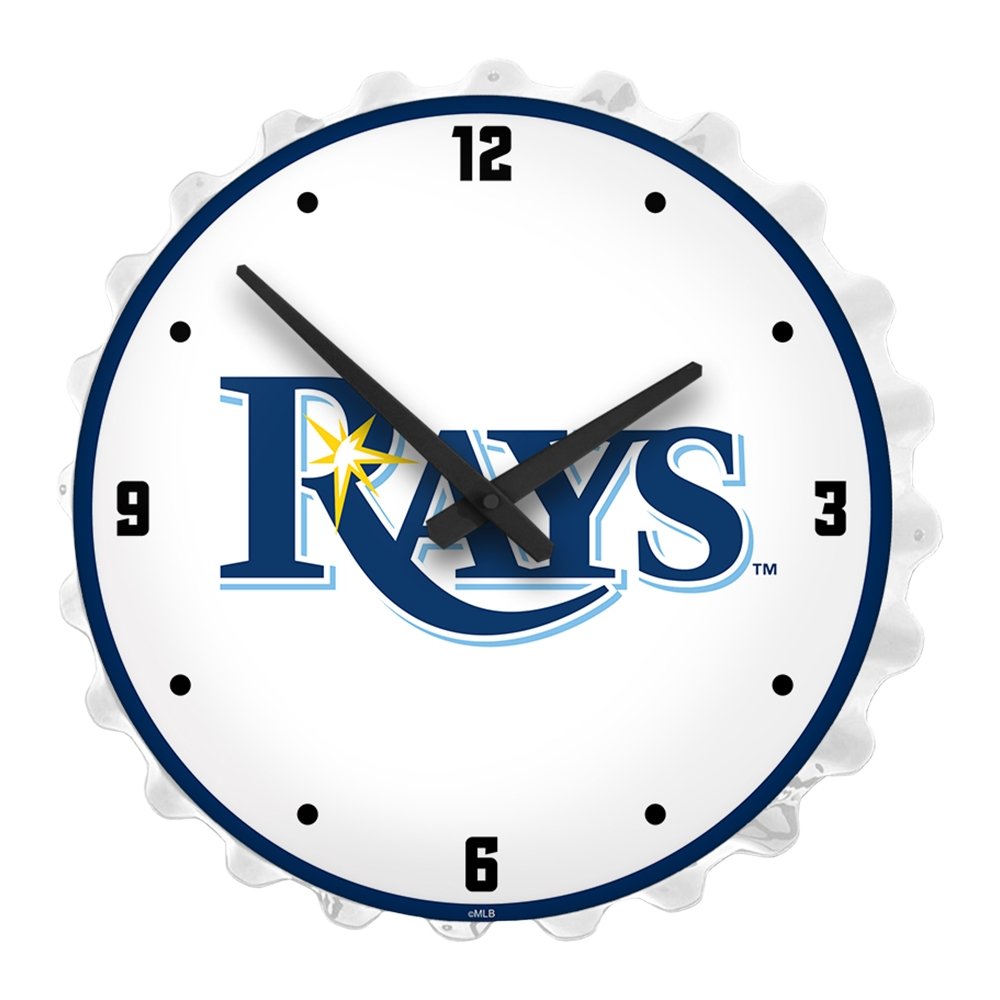 Tampa Bay Rays: Bottle Cap Lighted Wall Clock - The Fan-Brand