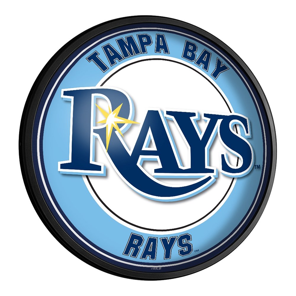 Tampa Bay Rays: Round Slimline Lighted Wall Sign - The Fan-Brand