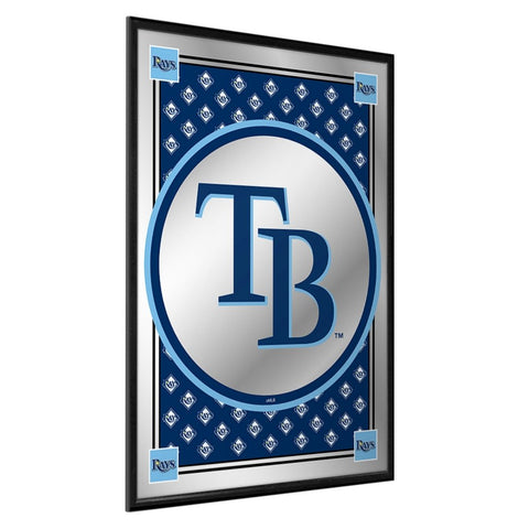 Tampa Bay Rays: Vertical Team Spirit - Framed Mirrored Wall Sign - The Fan-Brand