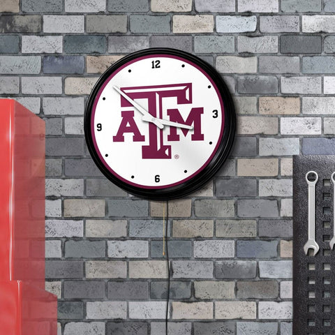 Texas A&M Aggies: Retro Lighted Wall Clock - The Fan-Brand