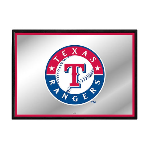 Texas Rangers: Framed Mirrored Wall Sign - The Fan-Brand