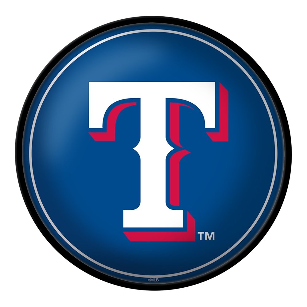 Texas Rangers Logo Modern Disc Wall Sign The FanBrand