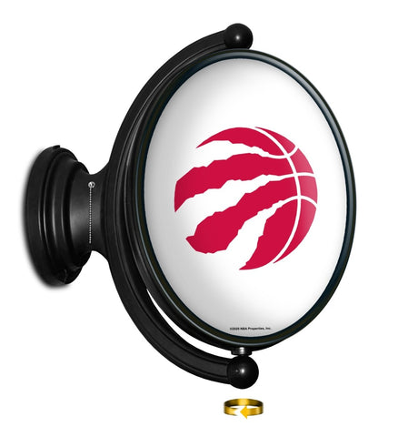 Toronto Raptors: Original Oval Rotating Lighted Wall Sign - The Fan-Brand
