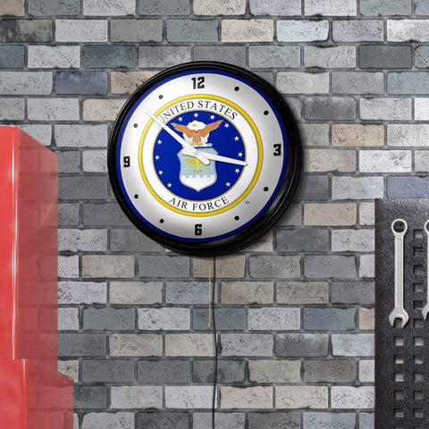 US Air Force: Seal - Retro Lighted Wall Clock - The Fan-Brand