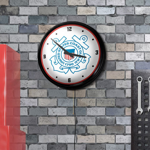 US Coast Guard: Retro Lighted Wall Clock - The Fan-Brand