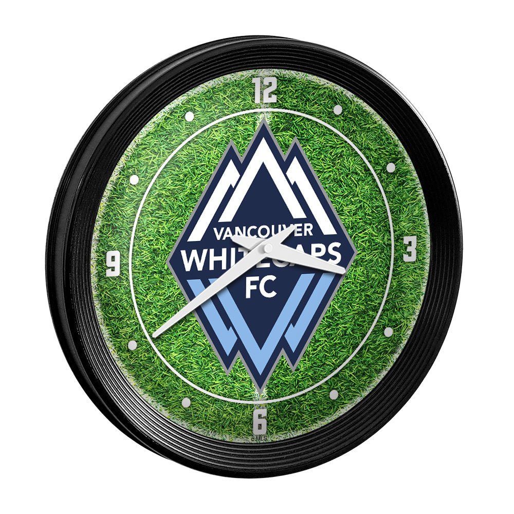 Vancouver Whitecaps FC: Pitch - Ribbed Frame Wall Clock - The Fan-Brand