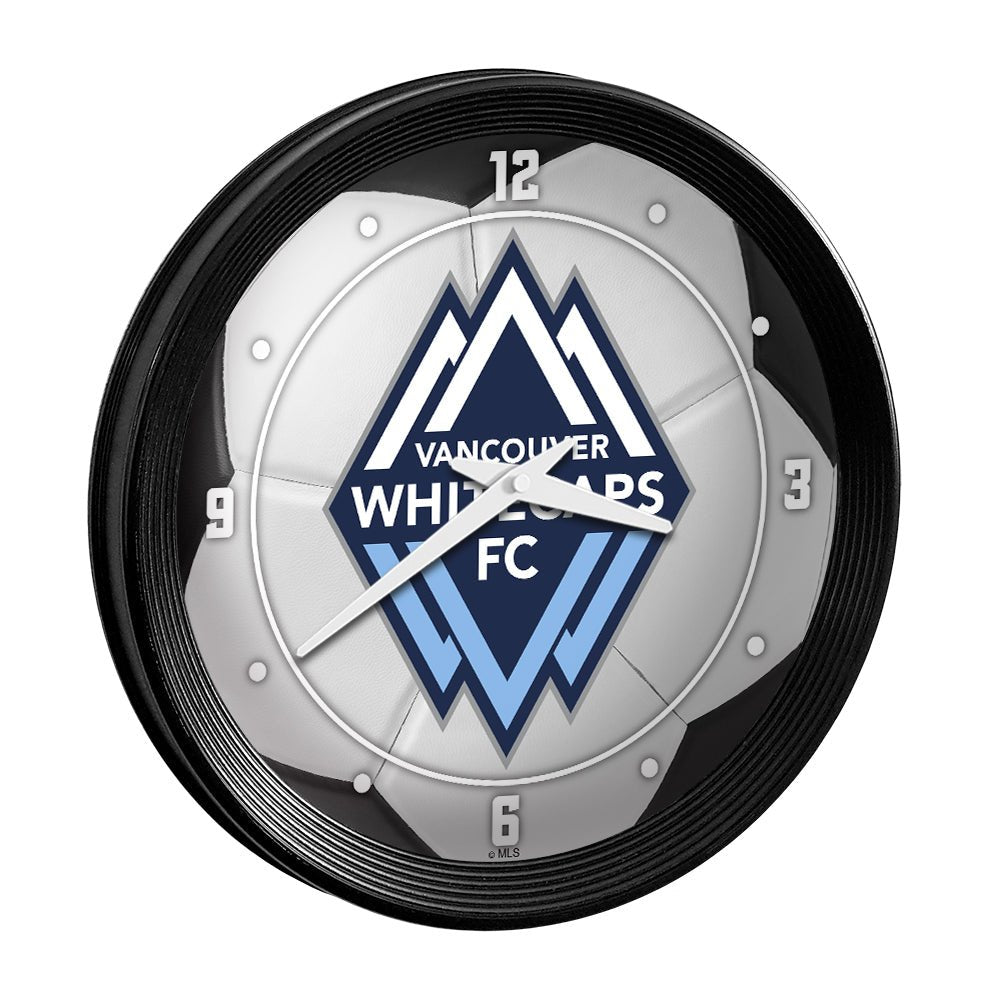 Vancouver Whitecaps FC: Soccer Ball - Ribbed Frame Wall Clock - The Fan-Brand