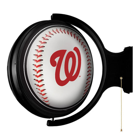 Washington Nationals: Baseball - Original Round Rotating Lighted Wall Sign - The Fan-Brand