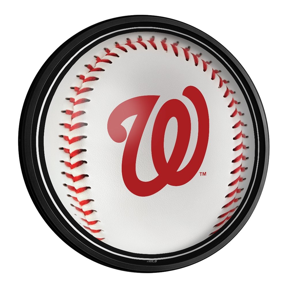 Washington Nationals: Baseball - Round Slimline Lighted Wall Sign