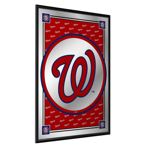 Washington Nationals: Vertical Team Spirit - Framed Mirrored Wall Sign - The Fan-Brand