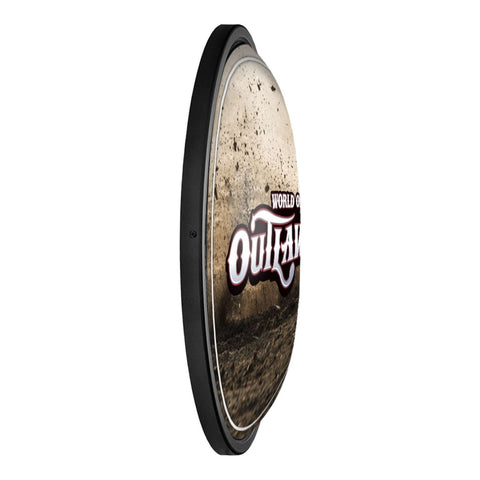 World of Outlaws: Dirt Track - Round Slimline Lighted Wall Sign - The Fan-Brand