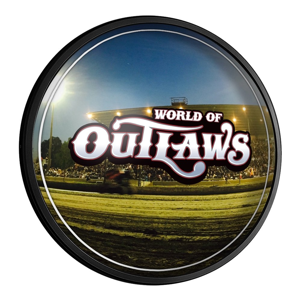 World of Outlaws: Under the Lights - Round Slimline Lighted Wall Sign - The Fan-Brand