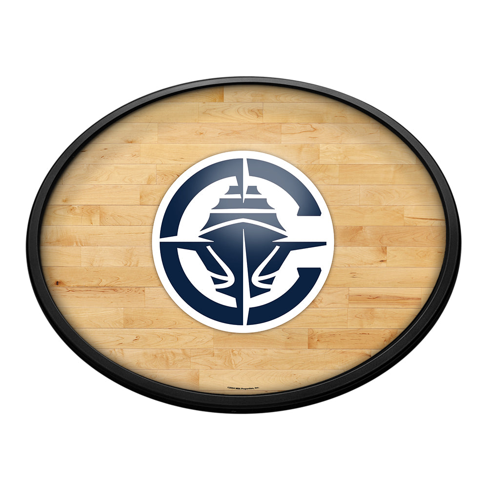 Los Angeles Clippers: Hardwood - Oval Slimline Lighted Wall Sign