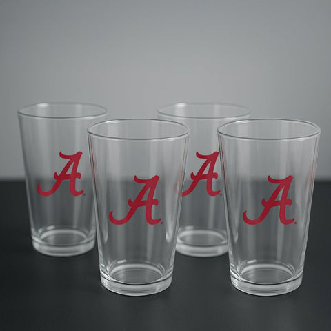 Alabama Crimson Tide: 16oz. Acrylic Pint Glass (Set of 4) - The Fan - Brand