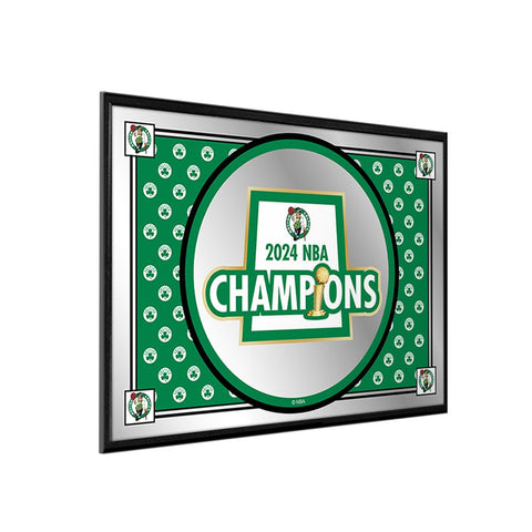 Boston Celtics: 2024 NBA Champions - Framed Mirrored Wall Sign - The Fan - Brand