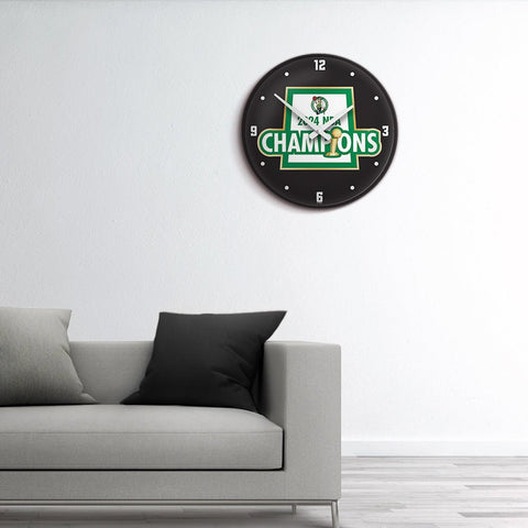 Boston Celtics: 2024 NBA Champions - Modern Disc Wall Clock - The Fan - Brand